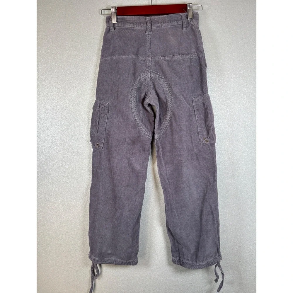 Vintage Y2K‎ SR7 Gear Seven Collection Gray Corduroy Cargo Pants Size 10 Kids